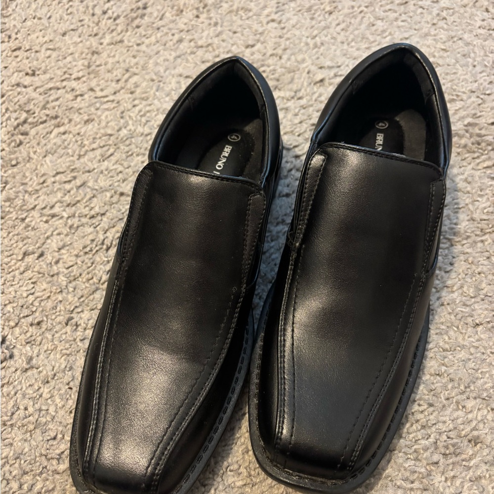 Bruno Kids' Black Slip-On Dress Shoes